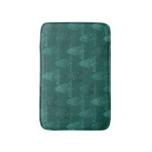 Moody Tree Pattern | Dark Midnight Aquamarin Chris Badematte (Vorderseite Vertikal)