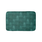 Moody Tree Pattern | Dark Midnight Aquamarin Chris Badematte (Vorderseite)