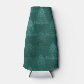 Moody Tree Pattern | Dark Midnight Aquamarin Chris Flaschenkühler (Vorderseite)