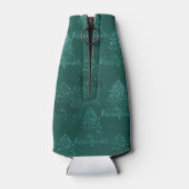 Moody Tree Pattern | Dark Midnight Aquamarin Chris Flaschenkühler (Rückseite)