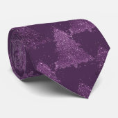Moody Tree Pattern | Dark Plum Purple Christmas Krawatte (Gerollt)