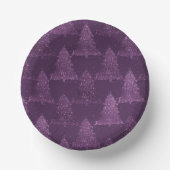 Moody Tree Pattern | Lila Weihnachtsfest in Deep P Pappteller (Vorderseite)