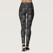 Moody Tree Pattern | Onyx Silvery Black Christmas Leggings (Rückseite)