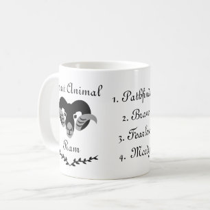 Moody Tribal Aries Totem Spirit Animal Coffee Tass Kaffeetasse