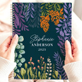Moody Tropical Botanical Floral Individuelle Name Planer