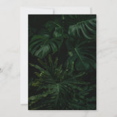 Moody Tropical Monstera Einladung zur Hochzeit (Rückseite)