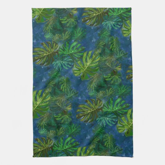 Moody Tropical Night Kitchen Handtücher (Vertikal)