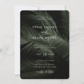 Moody Tropics Wedding Einladung (Vorderseite)