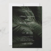 Moody Tropics Wedding Einladung (Vorderseite)