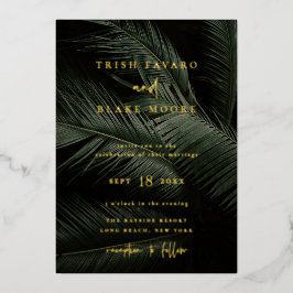 Moody Tropics Wedding Folieneinladung