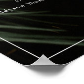 Moody Tropics Wedding Program Poster (Ecke)