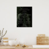 Moody Tropics Wedding Program Poster (Küche)