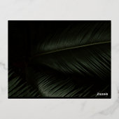 Moody Tropics Wedding QR Code UAWG Foil Card Folie Einladungspostkarte (Rückseite)