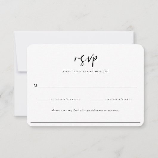 Moody Tropics Wedding RSVP Card (Vorderseite)