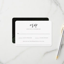 Moody Tropics Wedding RSVP Card Karte