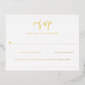 Moody Tropics Wedding RSVP Folie Einladungspostkarte (Vorderseite)