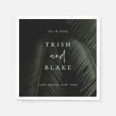 Moody Tropics Wedding Serviette (Vorderseite)