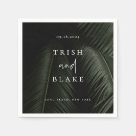 Moody Tropics Wedding Serviette