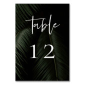 Moody Tropics Wedding Tischnummer (Rückseite)