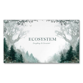 Moody- und mystischer verzauberter Wald Magnetische Visitenkarte