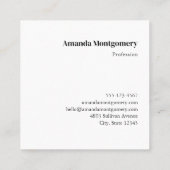 Moody und schöne Landschaft der Natur Quadratische Visitenkarte (Rückseite)