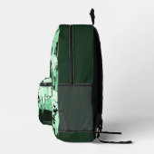 Moody Vintag Owls Green und Minze Monogram Bedruckter Rucksack (Rechts)