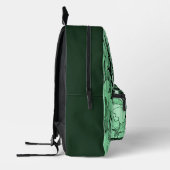 Moody Vintag Owls Green und Minze Monogram Bedruckter Rucksack (Links)