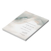 Moody Watercolor Abstrakte Hochzeit einladen Notizblock (Rotiert)