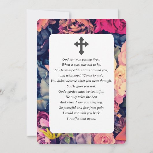 Moody Watercolor Beileid Beerdigungskarte Dankeskarte (Rückseite)