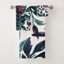 Moody Watercolor Botanical Blooms Floral