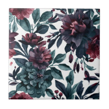 Moody Watercolor Botanical Blooms Floral