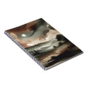 Moody Watercolor Forest Landscape Notebook Notizblock (Rechte Seite)