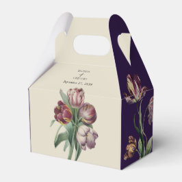 Moody Watercolor Lila Tulips Gastgeschenk Hochzeit Geschenkschachtel