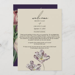 Moody Watercolor Lila Tulips Hochzeitreise Programm