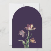Moody Watercolor Lila Tulips Hochzeitsplatz Einladung (Rückseite)