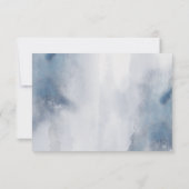 Moody Watercolor Wash Hochzeitsempfang Einladung (Rückseite)
