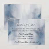 Moody Watercolor Wash Hochzeitsempfang Einladung (Vorne/Hinten)