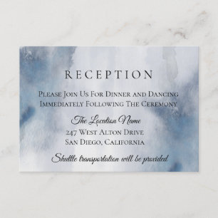 Moody Watercolor Wash Hochzeitsempfang Einladung