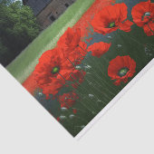 Moody Weather Barn and Poppies Seidenpapier (Ausschnitt)