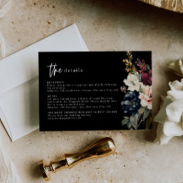 Moody Wedding Details Enclosure Card RSVP Karte