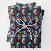 Moody & Whimsical Bright farbenfrohe Dracheneier Geschenkpapier Set (Beispiel)