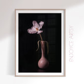 Moody wild tulip still life wall art print poster