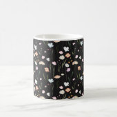 Moody Wildblumen Black Floral Pattern Kaffeetasse (Mittel)