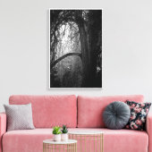 Moody Willow Tree Black and White Landscape Foto Leinwanddruck (Insitu (Wohnzimmer))