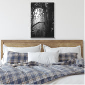 Moody Willow Tree Black and White Landscape Foto Leinwanddruck (Insitu (Schlafzimmer))
