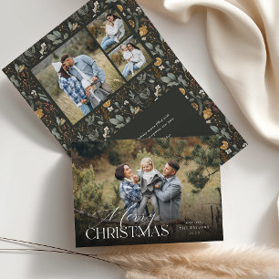 Moody Winter Botanical Horizontal Foto geklappt Feiertagskarte