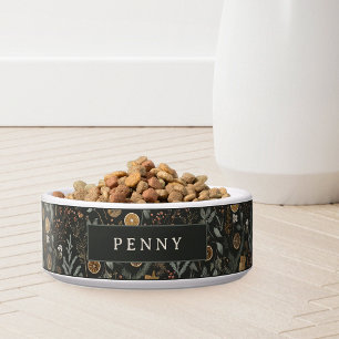 Moody Winter Botanical Pattern Personalisiert Napf