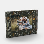 Moody Winter botanisch Personalisiert Fotoblock (Links)