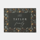 Moody Winter botanisch Personalisiert Fußmatte (Vorderseite)