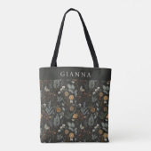 Moody Winter botanisch Personalisiert Tasche (Rückseite)